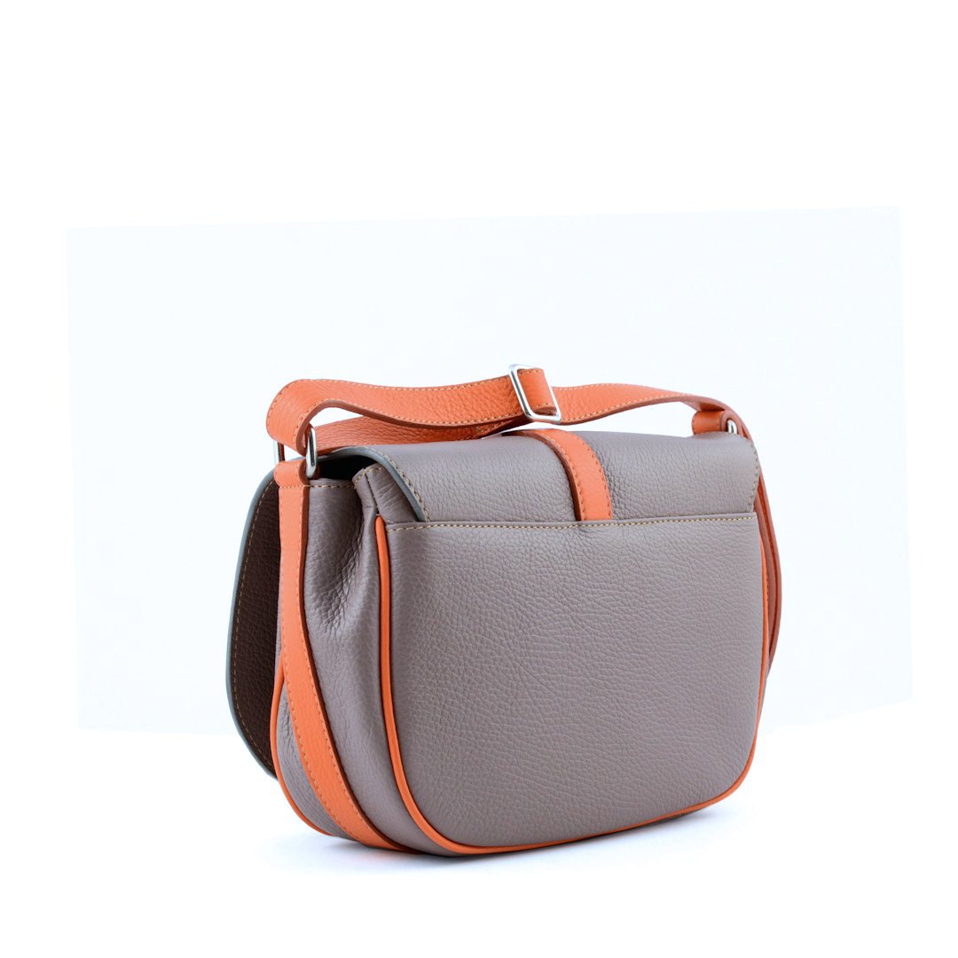 leather crossbody bag back view