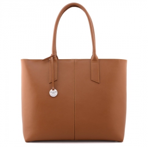 leather work tote in brown