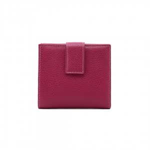 Small women's wallet in magenta leather - Sku P255