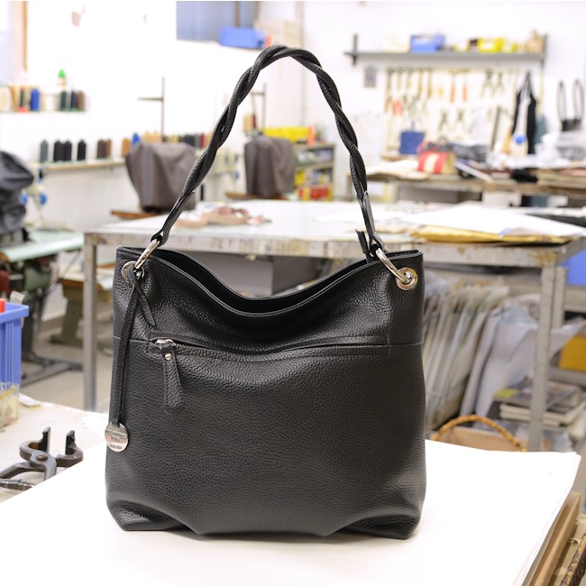 borsa personalizzata con tasca lampo esterna