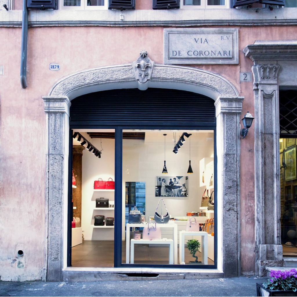 Our leather goods shop in Via dei Coronari, Rome.