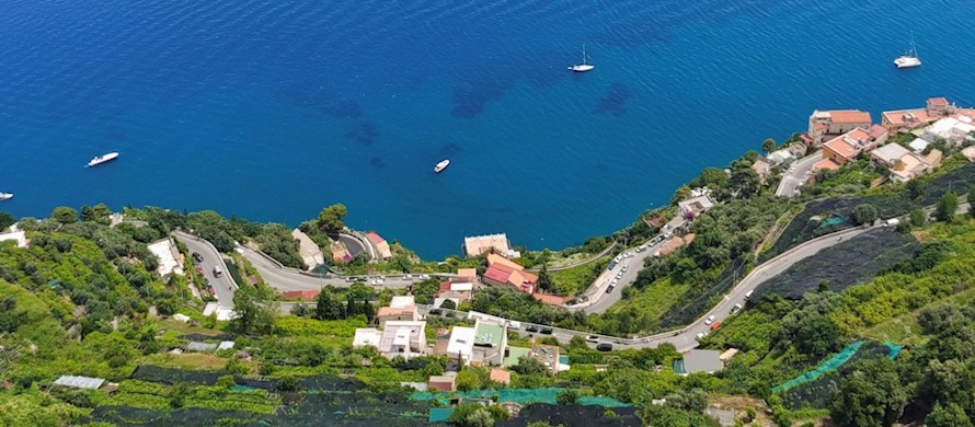Panoramic Aerial View of the Amalfi Coast - Stylish Days Travel Guide