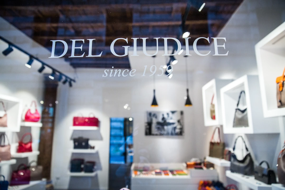 Inside our leather shop in Rome – Handmade Italian leather bags and accessories.