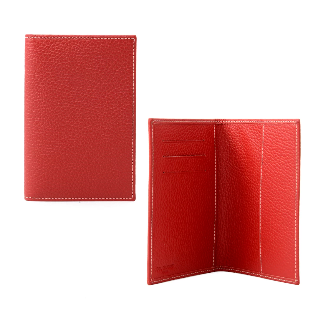 leather passport holder passport case front and inside
