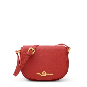 Small red leather crossbody bag – Unica