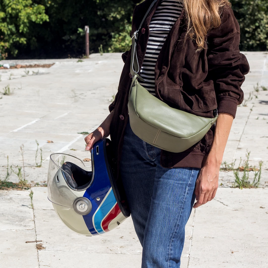 slouchy crescent shoulder bag