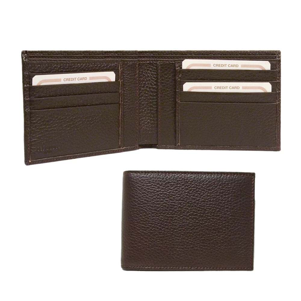 men’s bifold wallet - classic leather billfold in brown