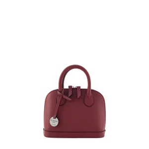 Mini borsa a mano in pelle bordeaux