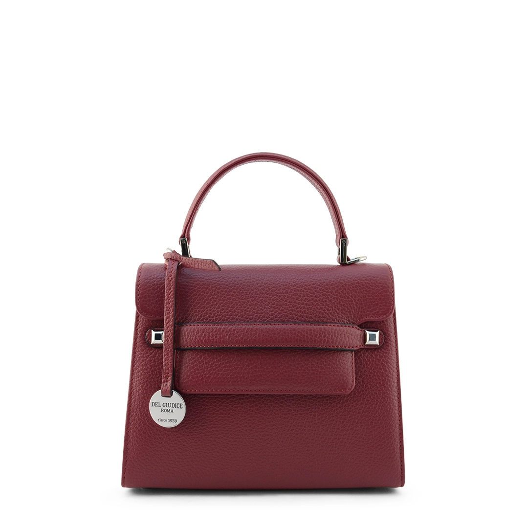Italian leather handbag, bordeaux