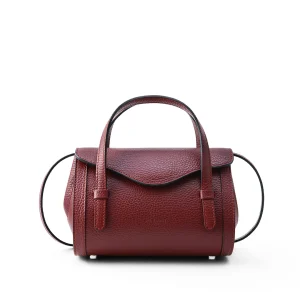 Mini bordeaux leather handbag - Camilla