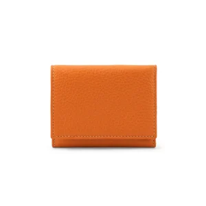 Women’s Small Trifold Wallet in Orange